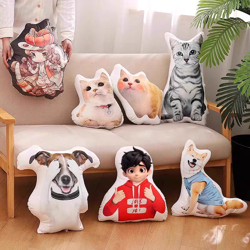 3D Custom Pillows Custom Plush Toys Personalized Photo Humanoid Cushion Soft Personalized Stuffed Dolls Perfect for Gifts and Decor