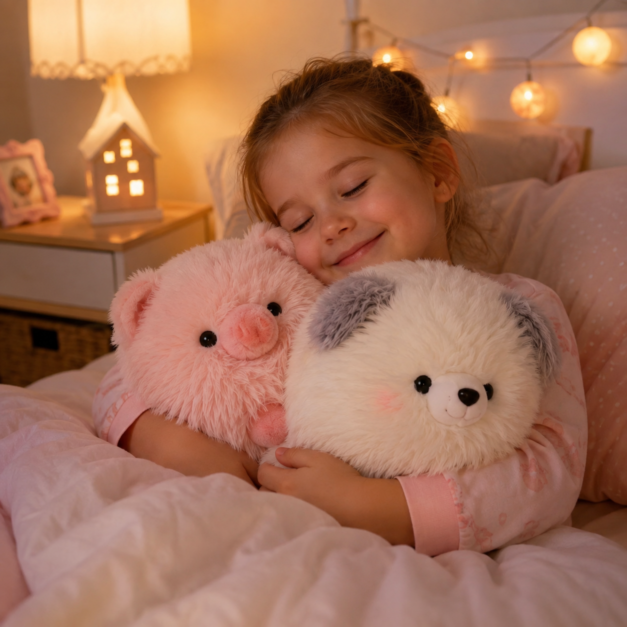 Stuffed Animal Plush Toys, Fluffy Round Animal Dolls, Soft Plush Pillow Room Decor, Cute Handmade Stuffed Dolls for Kids Adults