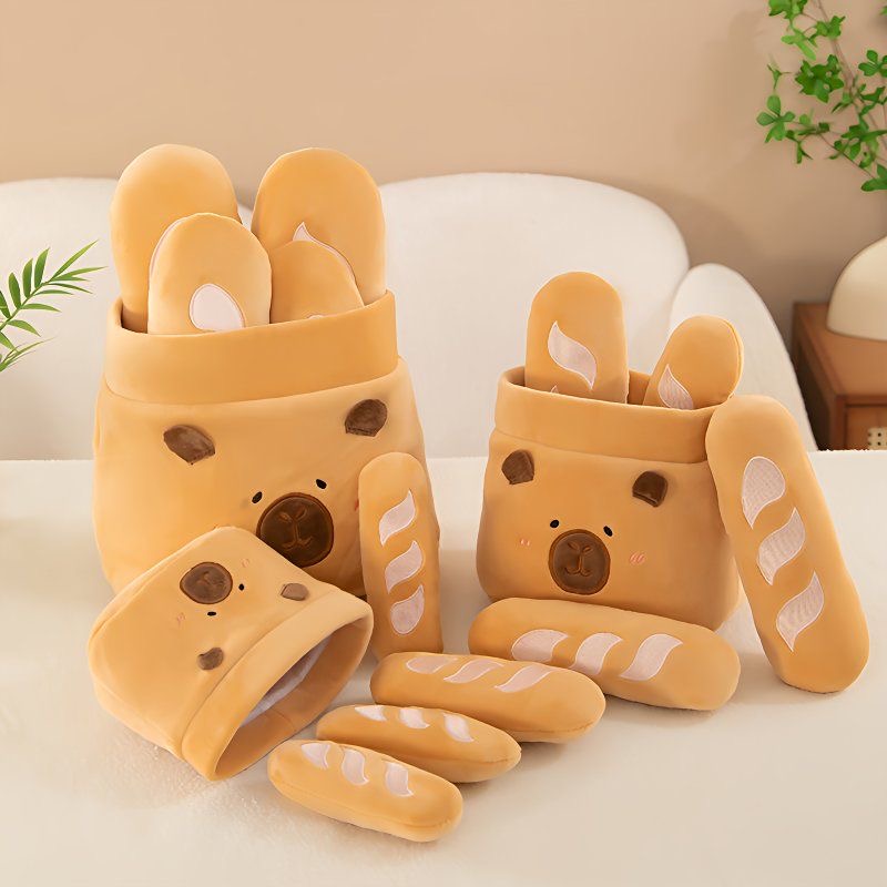 Realistic Food Dolls Capybara Baguette Plush Doll Sofa Ornament