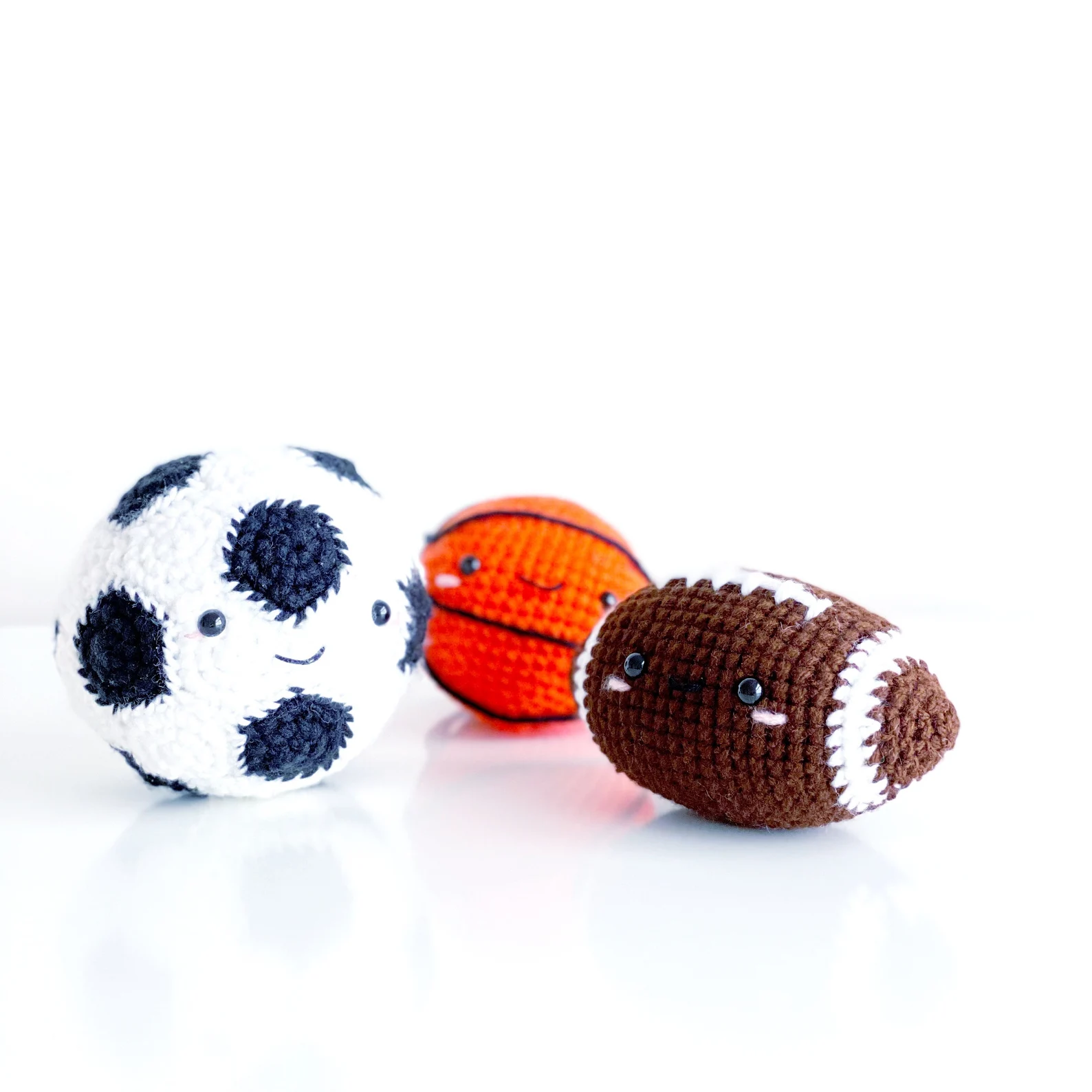 10 Crochet Sports Patterns! EBOOK PDF KnotMonsters Amigurumi Crochet Patterns Beginner Easy Simple Basic Sport Ball Balls Game