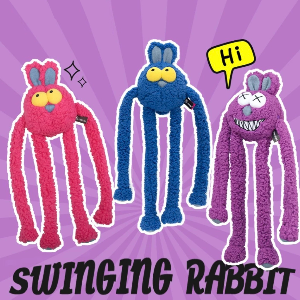 31.5inch Long-legged Rabbit Pet Toy Plush Interactive Dog Sound Pull Toy