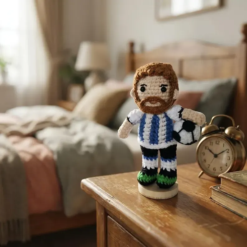 Custom Crochet Doll World Cup 2026 Fan Gift Personalized Soccer Doll Handmade Plush Football Team Amigurumi