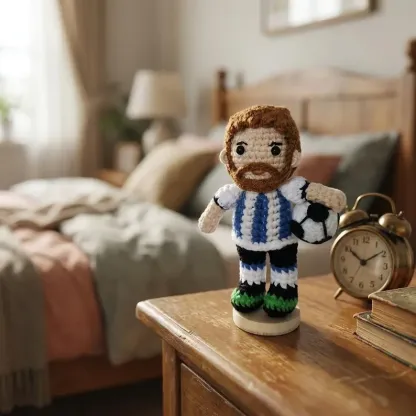 Custom Crochet Doll World Cup 2026 Fan Gift Personalized Soccer Doll Handmade Plush Football Team Amigurumi