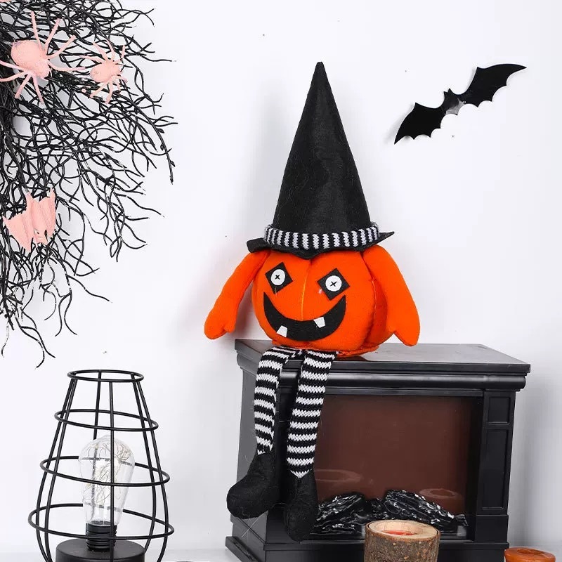 16 inch Halloween Decor Horror Pumpkin Ghost Doll Ornaments Decoration