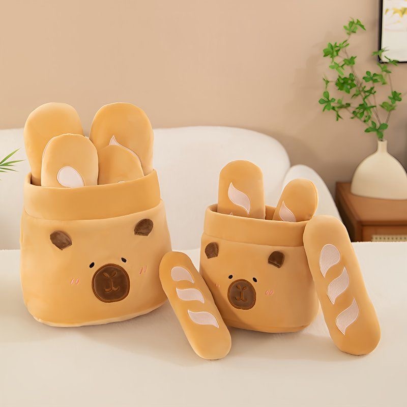 Realistic Food Dolls Capybara Baguette Plush Doll Sofa Ornament