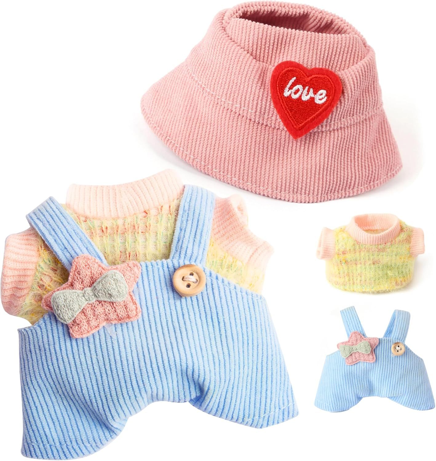 17 cm Doll Clothes, 3-Piece Set Stylish Clothes for 17cm Doll, Premium Outfit with Accessories for Doll