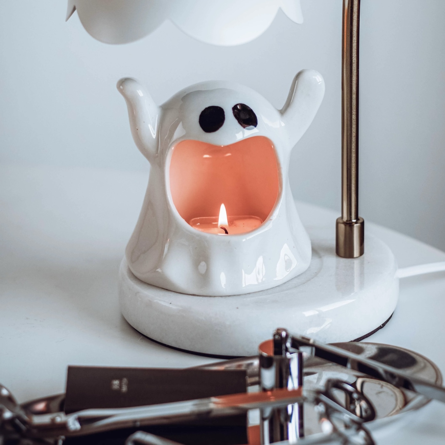 Cute Ghost Ceramic Candlestick
