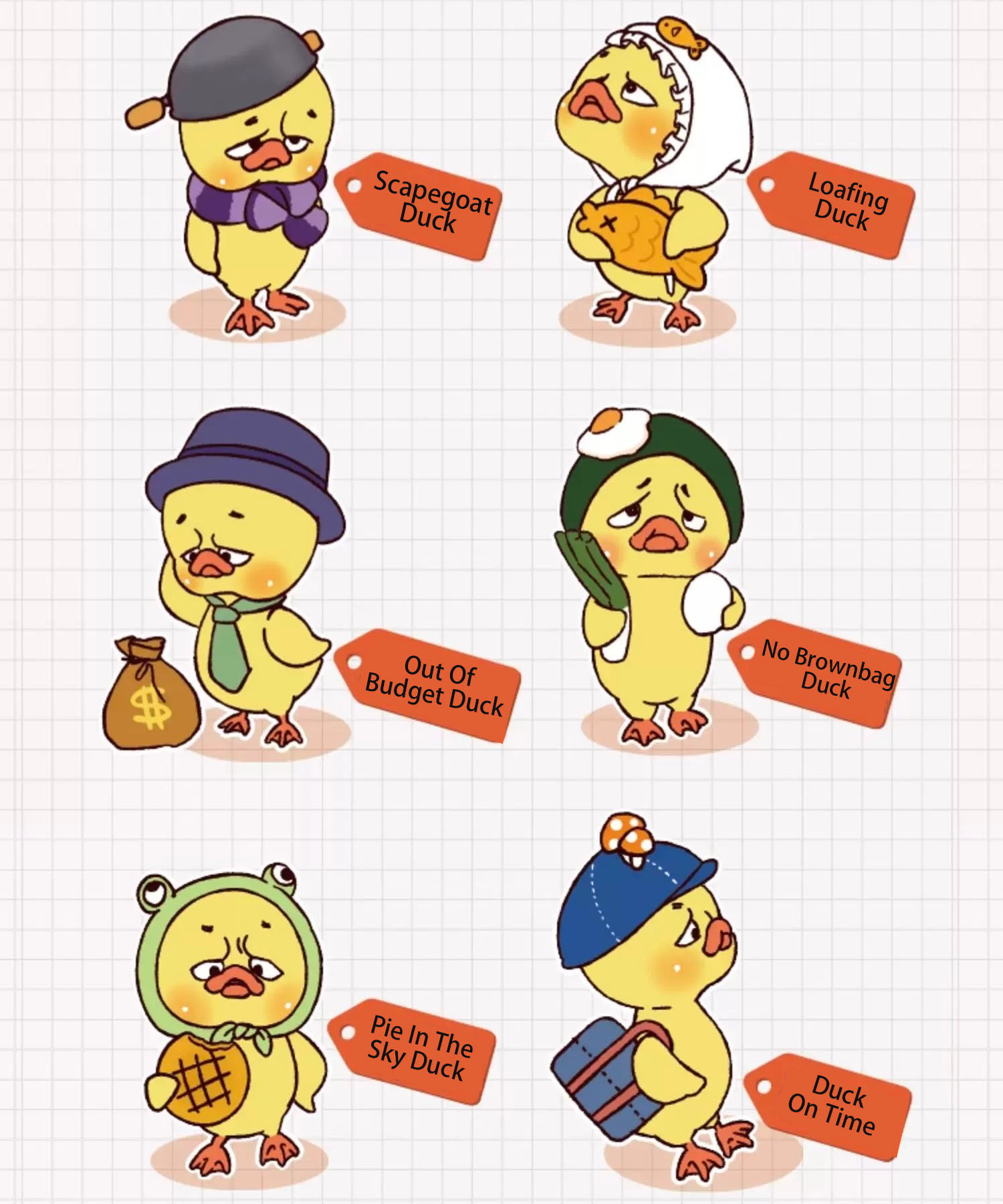 6.3 inch Sentiment Upset duck Series Of Trendy Toys Plush Dolls