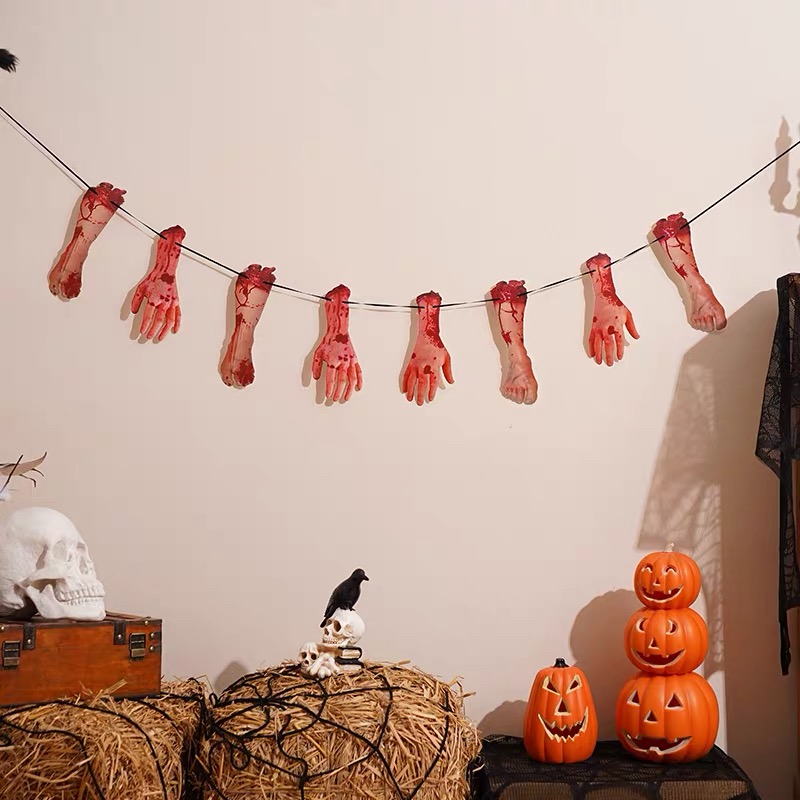 118 inch hangHalloween Decor Flag Banner Ghost Festival Horror Atmosphere Flag