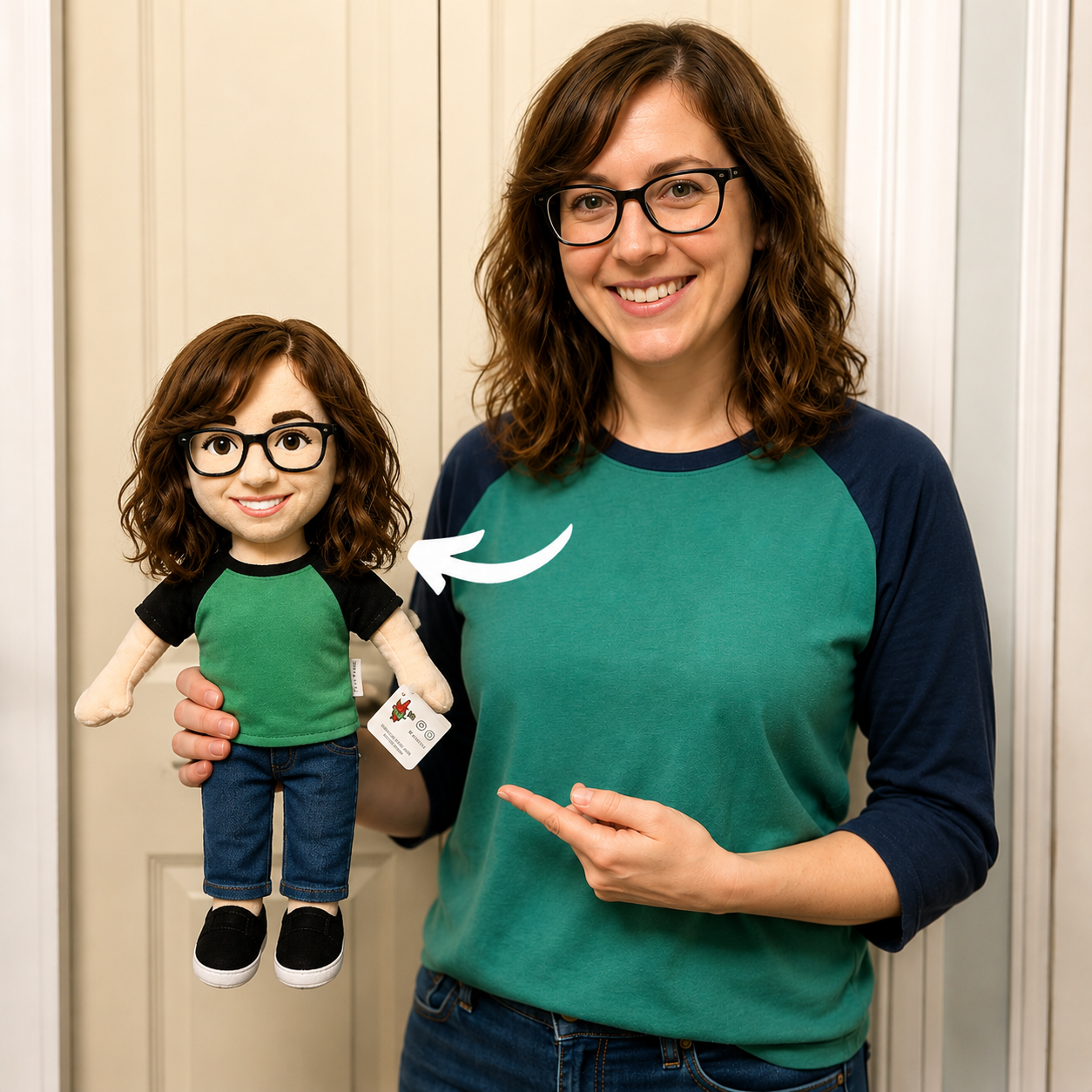 Custom Plush Dolls Thangsgiving Xmas Gift  with Handmade Gifts Selfies  - Unique Gift Personalized Plush Doll for Loved Ones