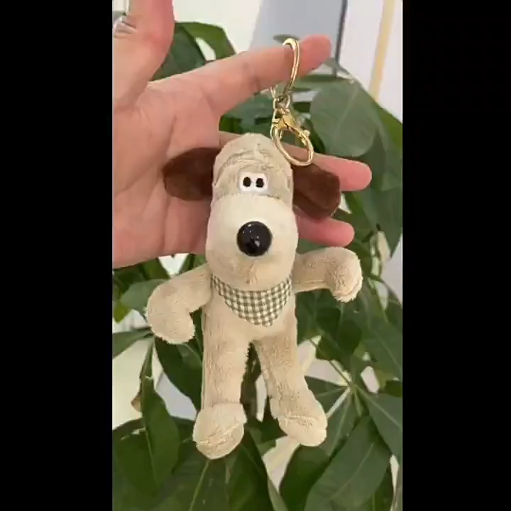 Cartoon Dog Doll Keychain Cute Dog Plush Keyring Pendant Doll For Birthday Gift Creative Car Keychain