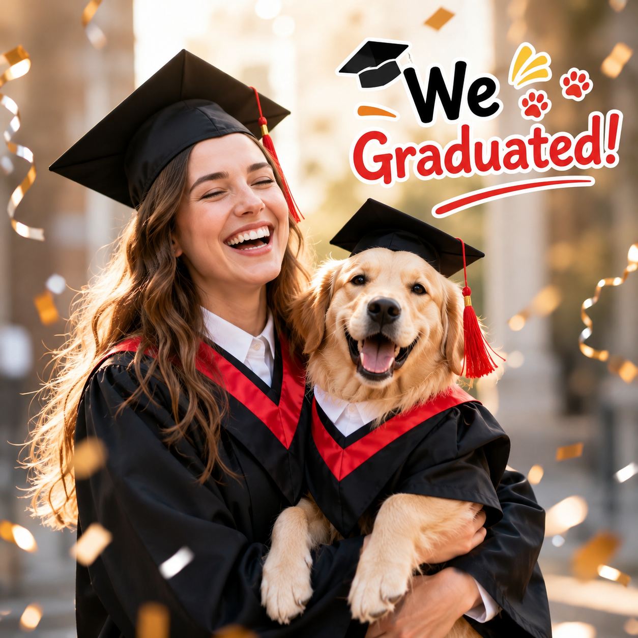 Custom Pet Graduation Outfit Set – XS–5XL Available