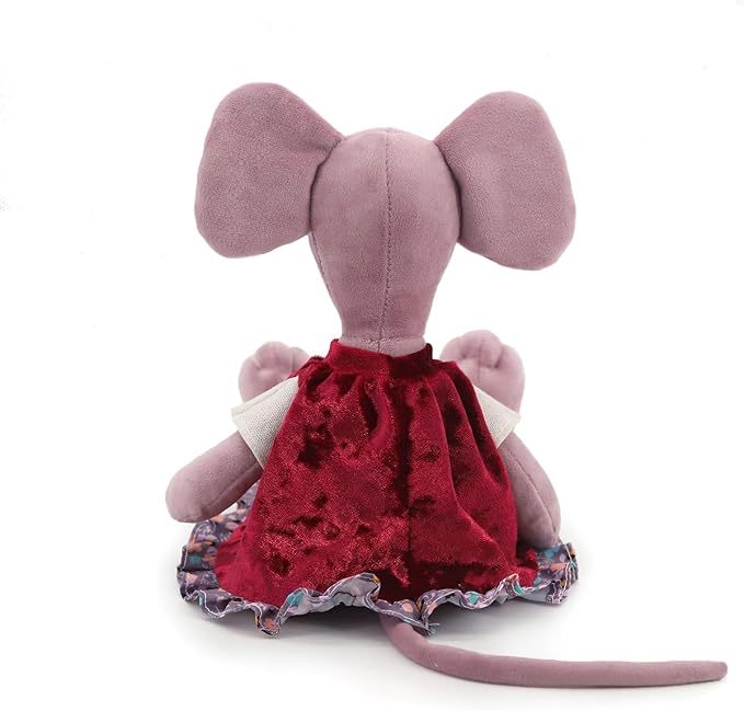 Lovely Dressing Birthday Ballet Mouse Toys Dolls，Plush Soft Stuffed Cute for Toddler Boys and Girls,Red and Clothes are Removable and Washable