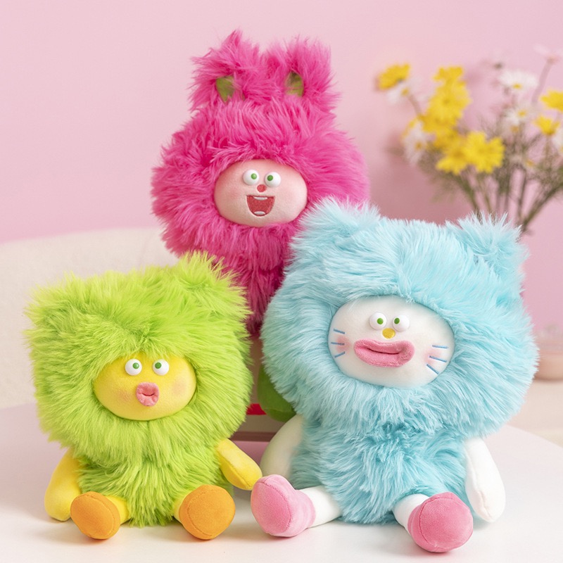 Adorable Quirky Long-Haired Monster Plush Toy Big Cute and Uniquely Charming