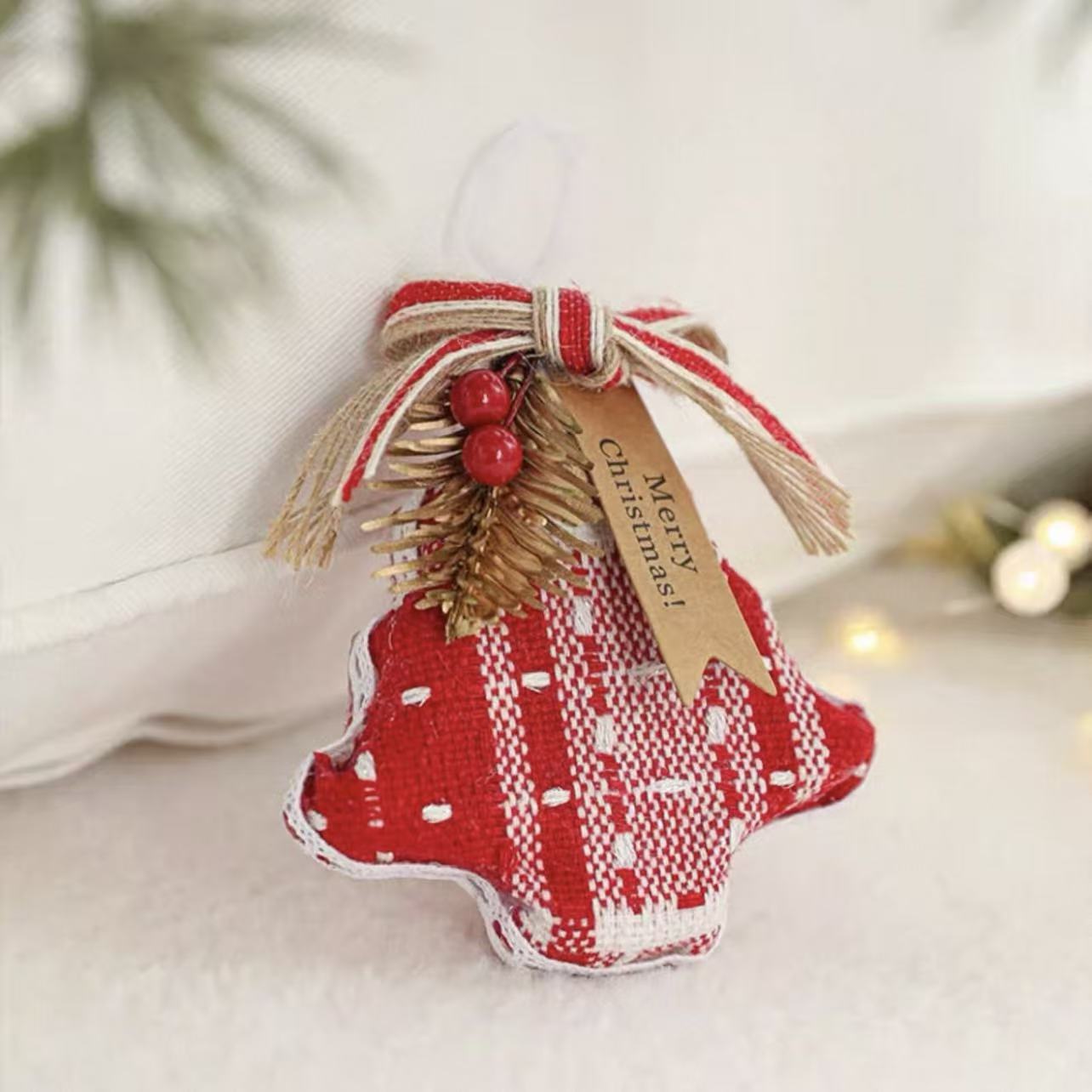 Christmas Tree Ornaments With Bow-knot Holiday Small Cute Home Decor