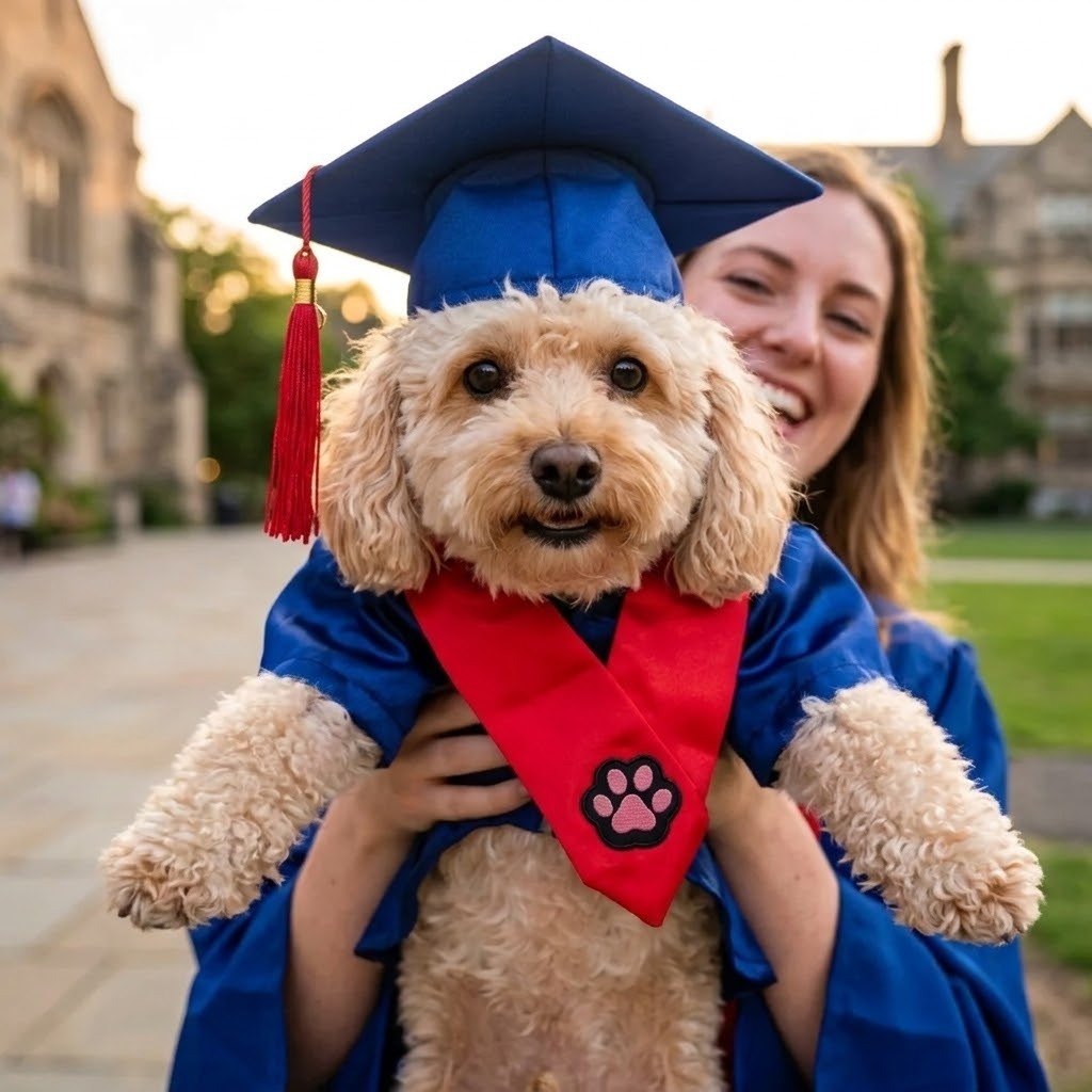 Custom Pet Graduation Outfit Set – XS–5XL Available
