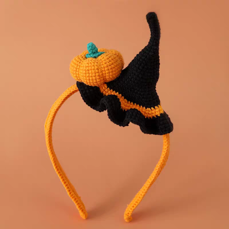 Halloween Crochet Handmade Hairpins and Hairband Hair Accessories for Cosplay Costume Hair Accessories Decorative