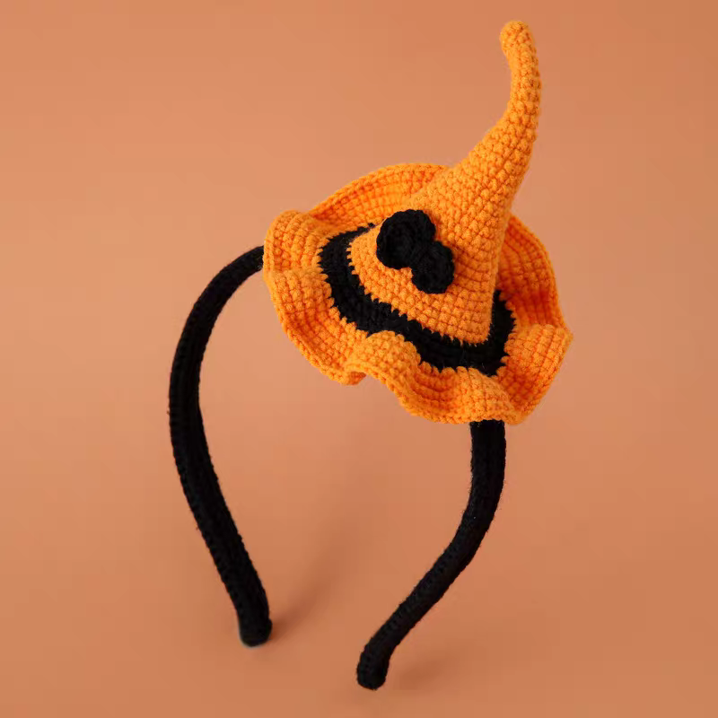 Halloween Crochet Handmade Hairpins and Hairband Hair Accessories for Cosplay Costume Hair Accessories Decorative