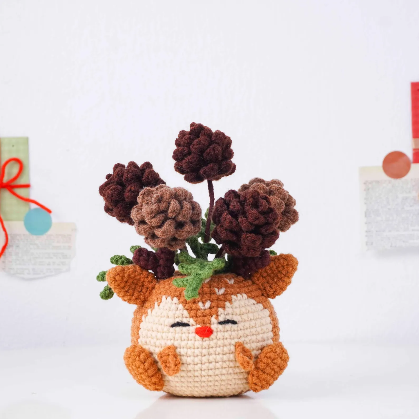 Christmas Bloom Buddies Crochet Patterns Bundle, Poinsettia Snowman Pot Pattern, Holly Santa Pot Pattern, Snowdrop Bear Pot Pattern