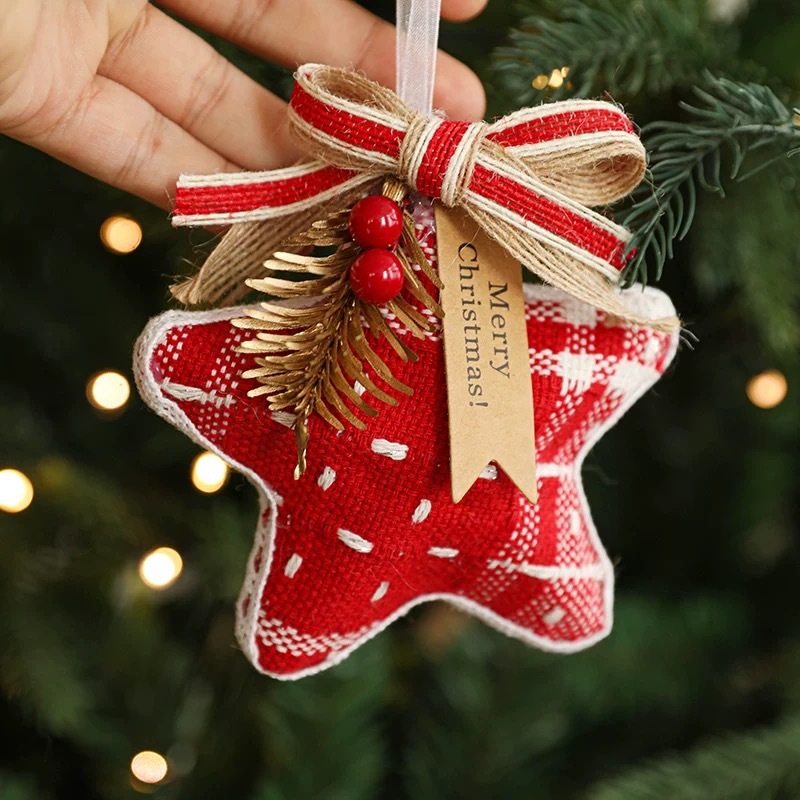 Christmas Tree Ornaments With Bow-knot Holiday Small Cute Home Decor