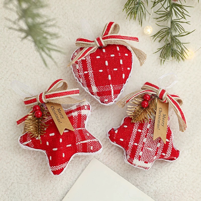 Christmas Tree Ornaments With Bow-knot Holiday Small Cute Home Decor