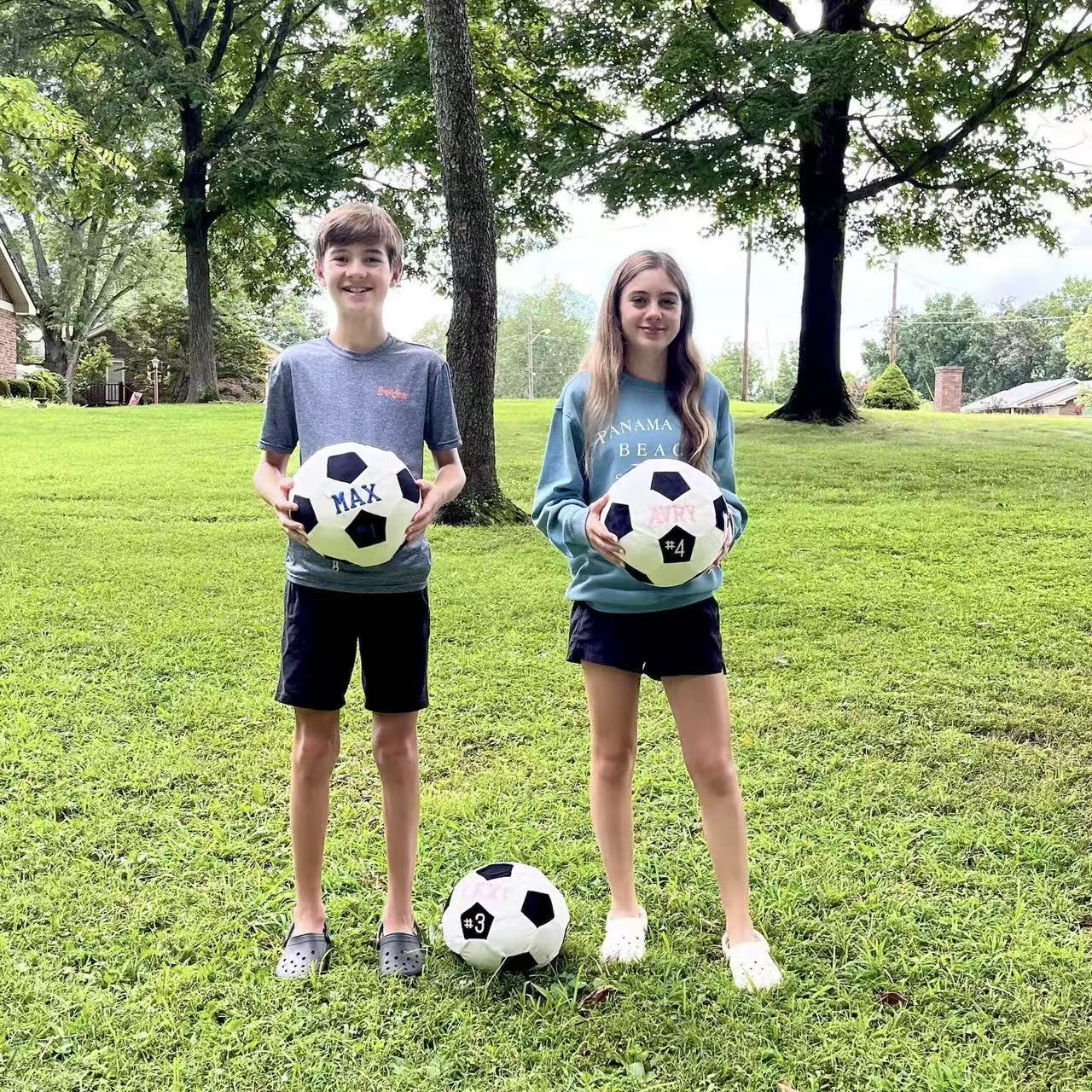 Personalized Plush Soccer Ball Pillow: Custom Embroidered Name