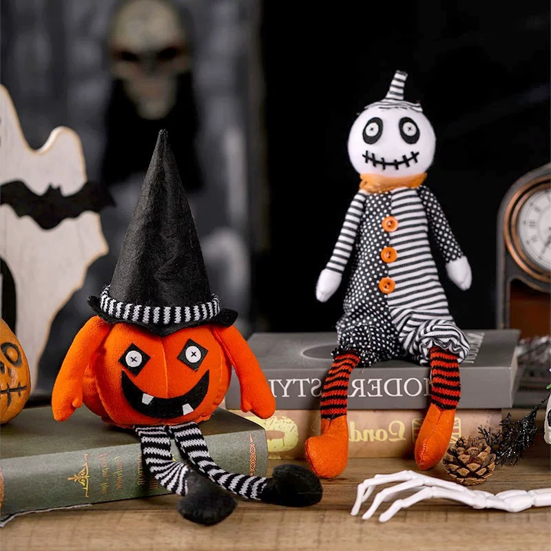 16 inch Halloween Decor Horror Pumpkin Ghost Doll Ornaments Decoration