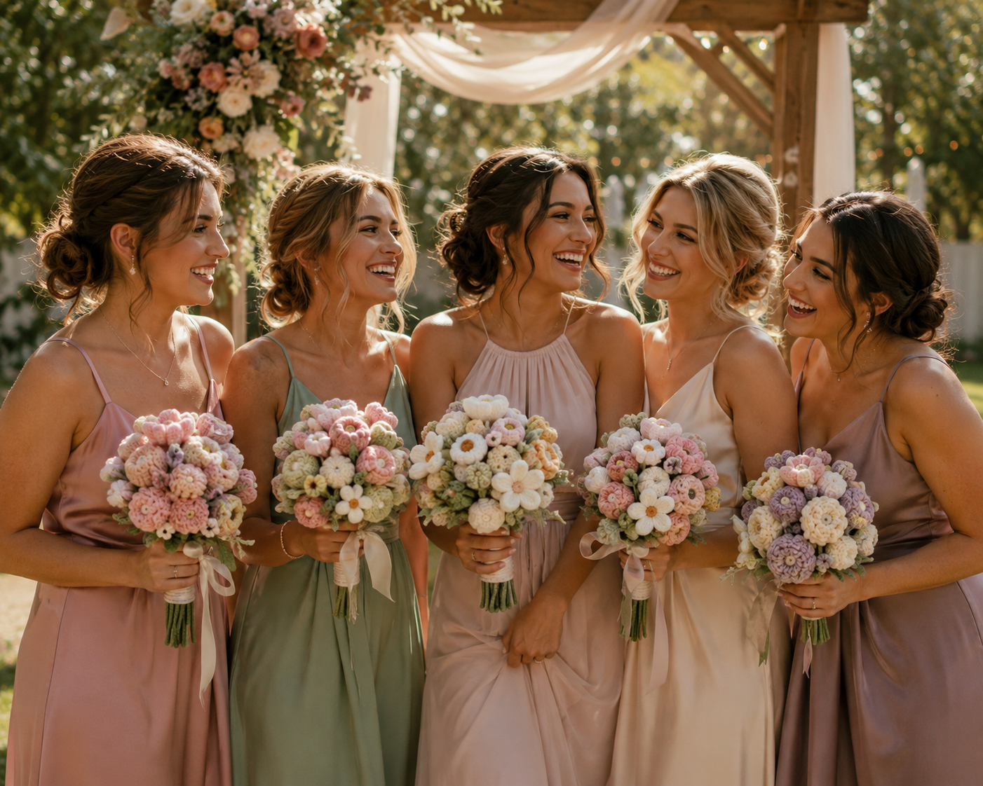 Everlasting custom plush bouquet for bridesmaids as a wedding party keepsake
