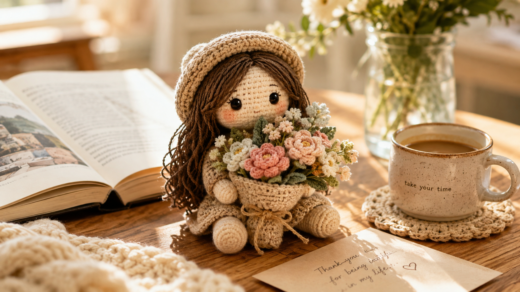 Handcrafted custom photo crochet doll personalized gift for hard to shop for people