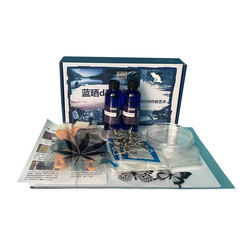 Blue Drying DIY Kits Blue Drying Liquid Printing Paper Pigment Painting Personalized Gift Art Supplies-Apripex