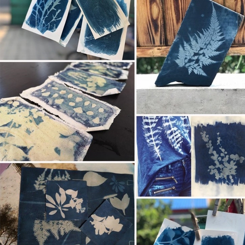 Blue Drying DIY Kits Blue Drying Liquid Printing Paper Pigment Painting Personalized Gift Art Supplies-Apripex