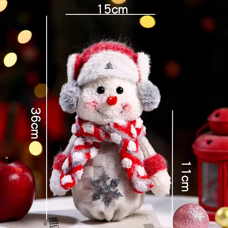 2025 Christmas Plush Apple Gift Bag Soft Pouch for Christmas Eve Apple Packaging