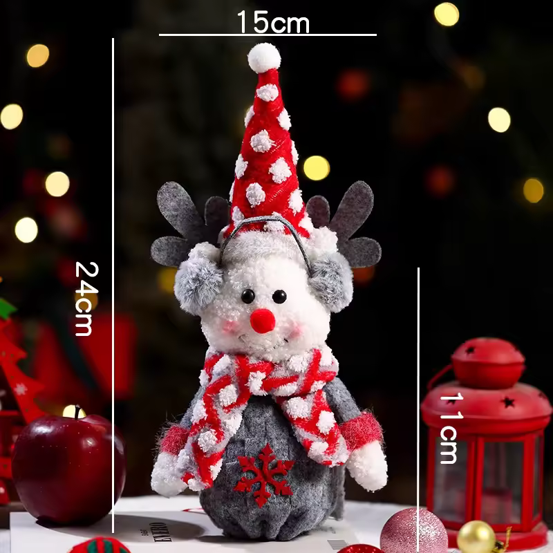 2025 Christmas Plush Apple Gift Bag Soft Pouch for Christmas Eve Apple Packaging
