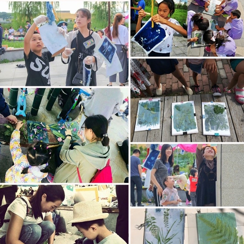 Blue Drying DIY Kits Blue Drying Liquid Printing Paper Pigment Painting Personalized Gift Art Supplies-Apripex