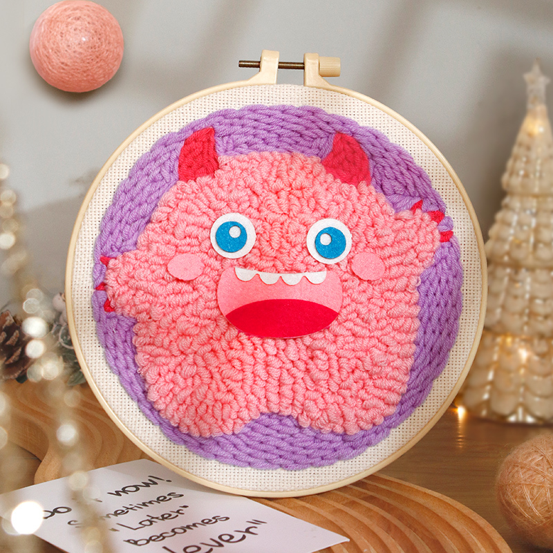 Pink Monster Punch Needle Kit