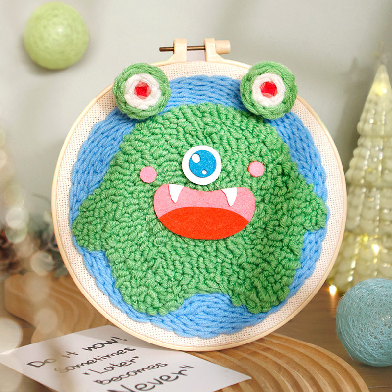 Three eyed monster Punch Needle Kit