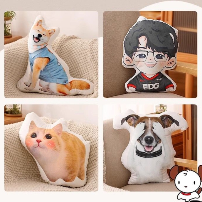 3D Custom Pillows Custom Plush Toys Personalized Photo Humanoid Cushion Soft Personalized Stuffed Dolls Perfect for Gifts and Decor