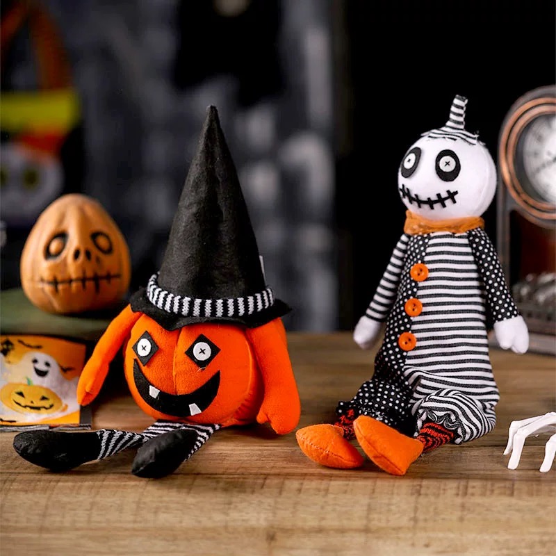 16 inch Halloween Decor Horror Pumpkin Ghost Doll Ornaments Decoration