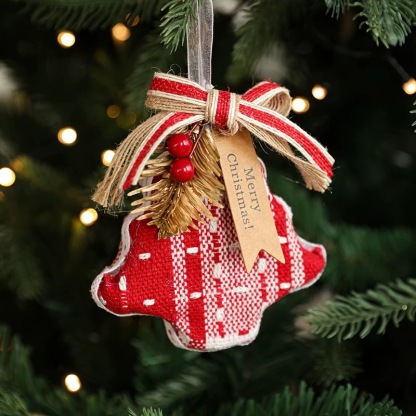 Christmas Tree Ornaments With Bow-knot Holiday Small Cute Home Decor