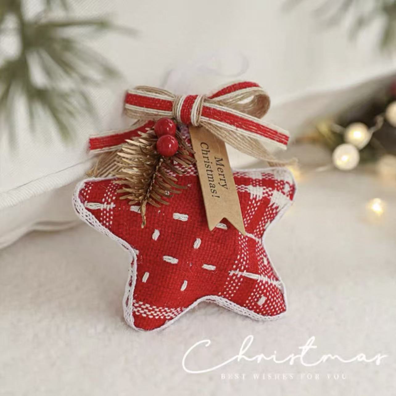 Christmas Tree Ornaments With Bow-knot Holiday Small Cute Home Decor