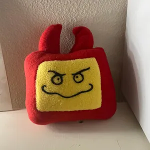 Monster Plush Toy, Red Train Plush Doll, Cute Desk Decor for Workspace, Soft Stuffed Doll for Adults, Unique Gift for Plush Lovers