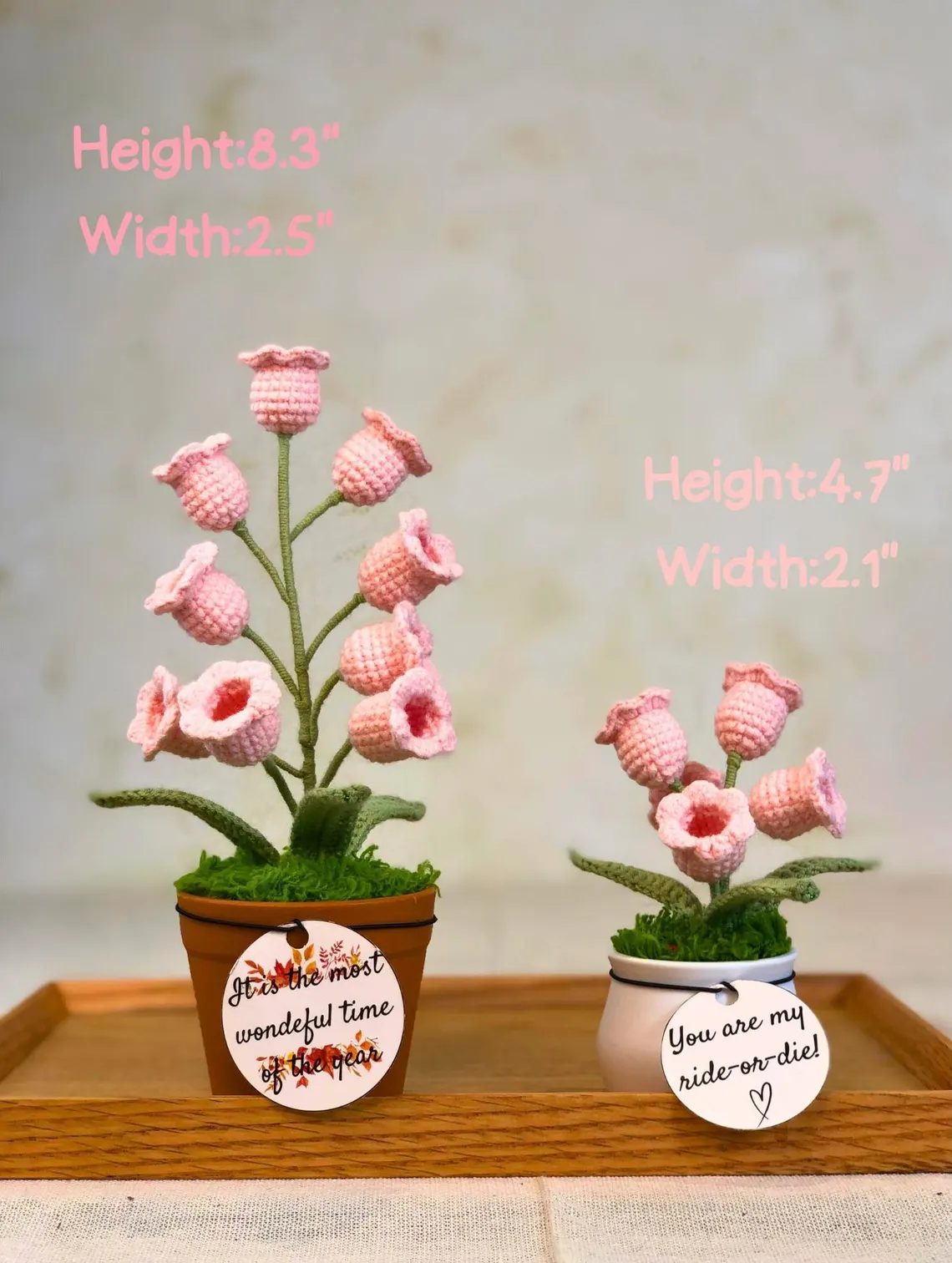 Handmade Crochet Flower Crochet Lily of the Valley Night Light Handmade Knitted Flower Lamp Thanksgiving Gift