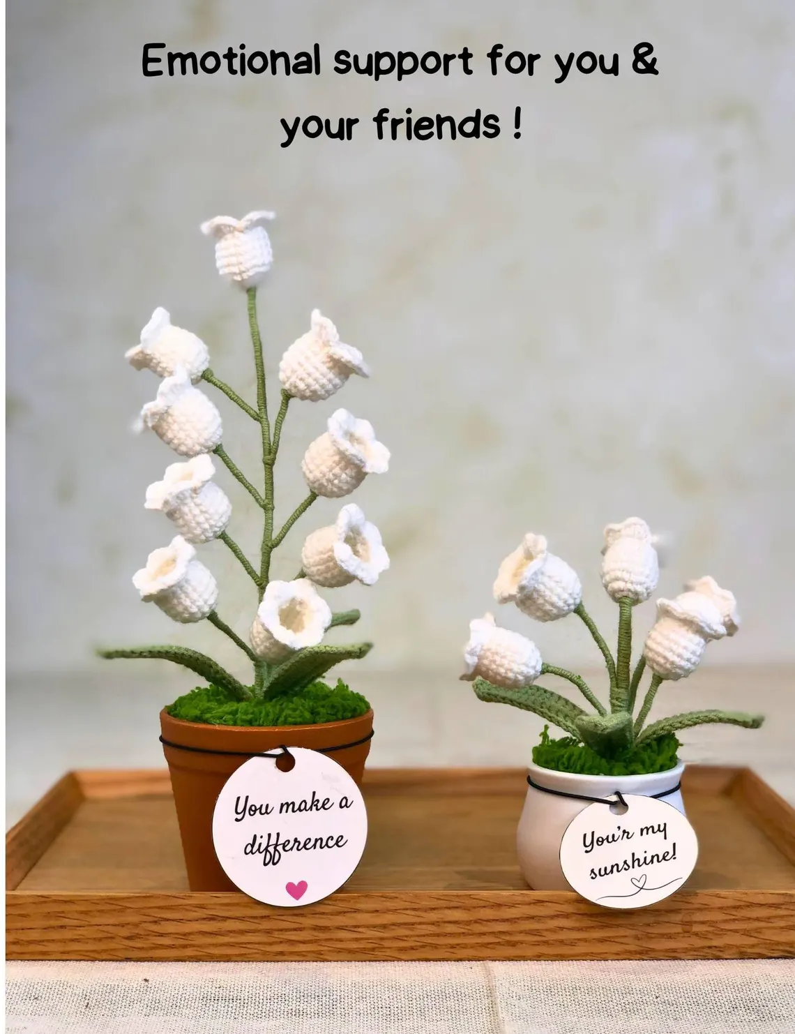 Handmade Crochet Flower Crochet Lily of the Valley Night Light Handmade Knitted Flower Lamp Thanksgiving Gift