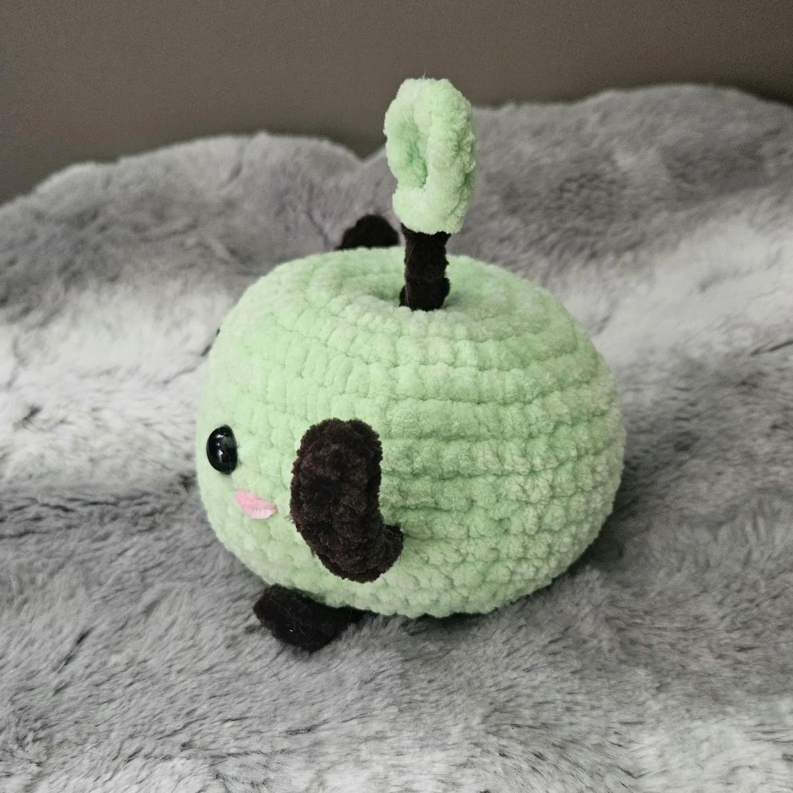 Power Bug Plush Doll, Handmade Crochet Stuffed Doll, Cute Desk Companion for Adults, Workspace Decor and Encouragement Gift
