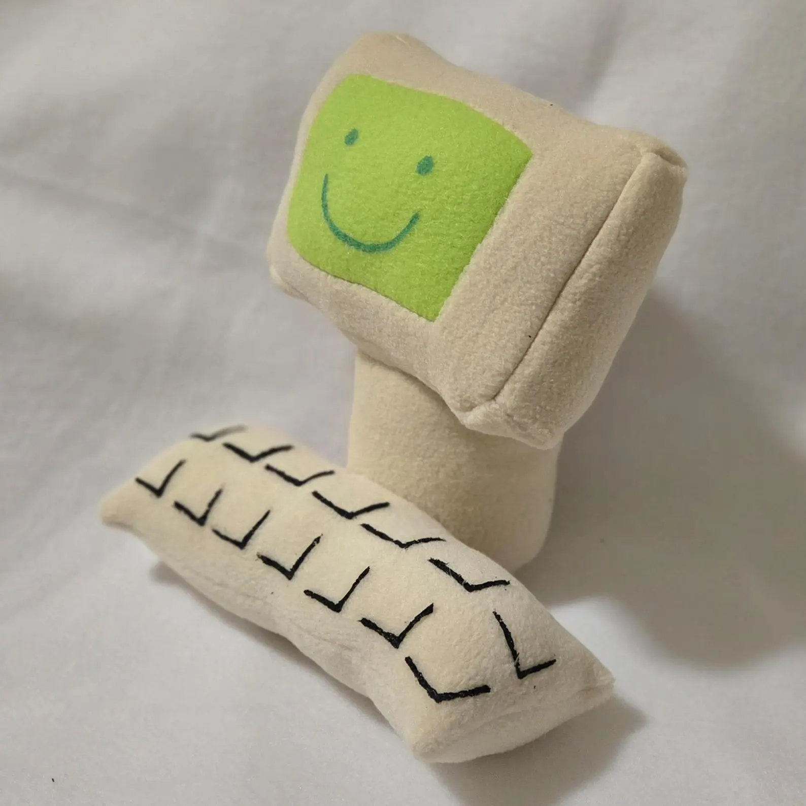 Monster Plush Toy, Green Blue Train Plush Doll, Cute Desk Decor for Workspace, Soft Stuffed Doll for Adults, Unique Gift for Plush Lovers, One Size