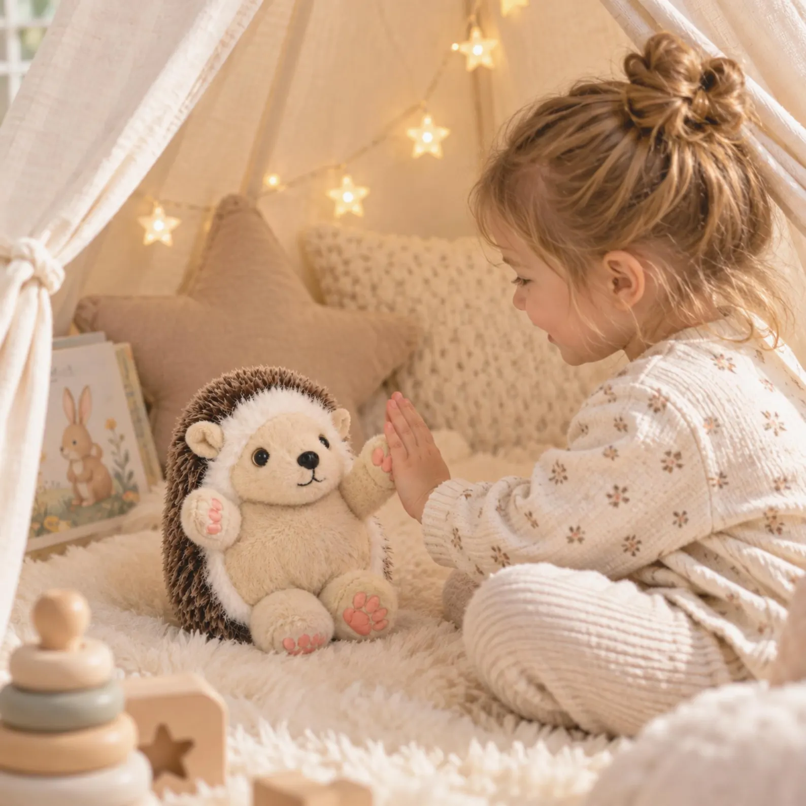 Handmade Plush Hedgehog Stuffed Animal, Soft Hedgehog Plush Toy, Cute Handmade Animal Doll, Cozy Plush Gift for Kids Adults Friends and Animal Lovers