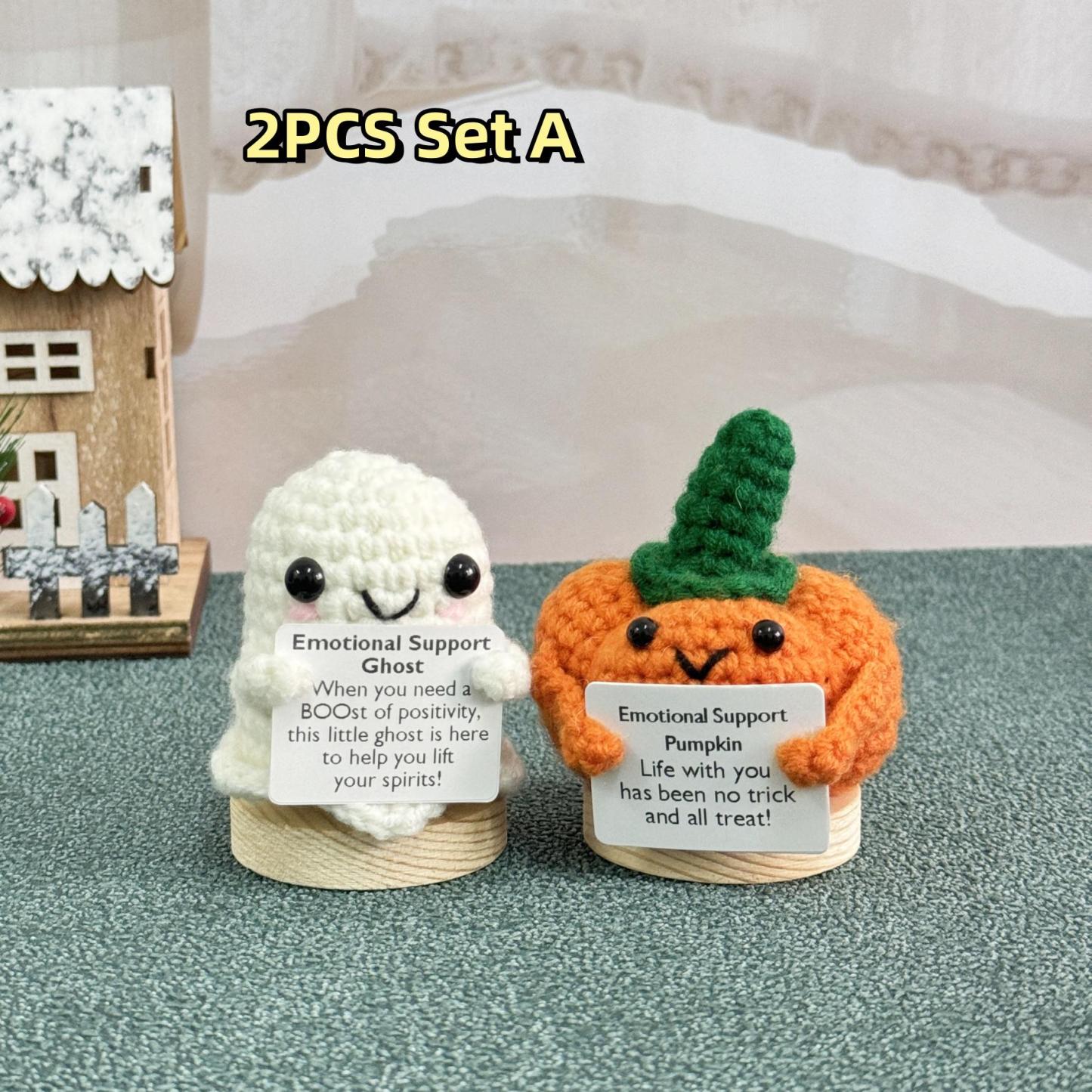 Halloween Crochet Ghost with Pumpkin Halloween Pumpkin Perfect for Trick-or-treat Gifts or as a Surprise During the Spooky Season-Apripex