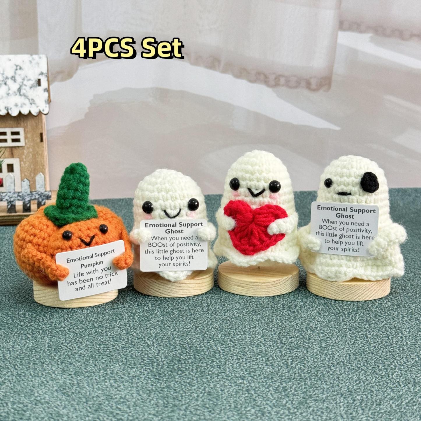 Halloween Crochet Ghost with Pumpkin Halloween Pumpkin Perfect for Trick-or-treat Gifts or as a Surprise During the Spooky Season-Apripex