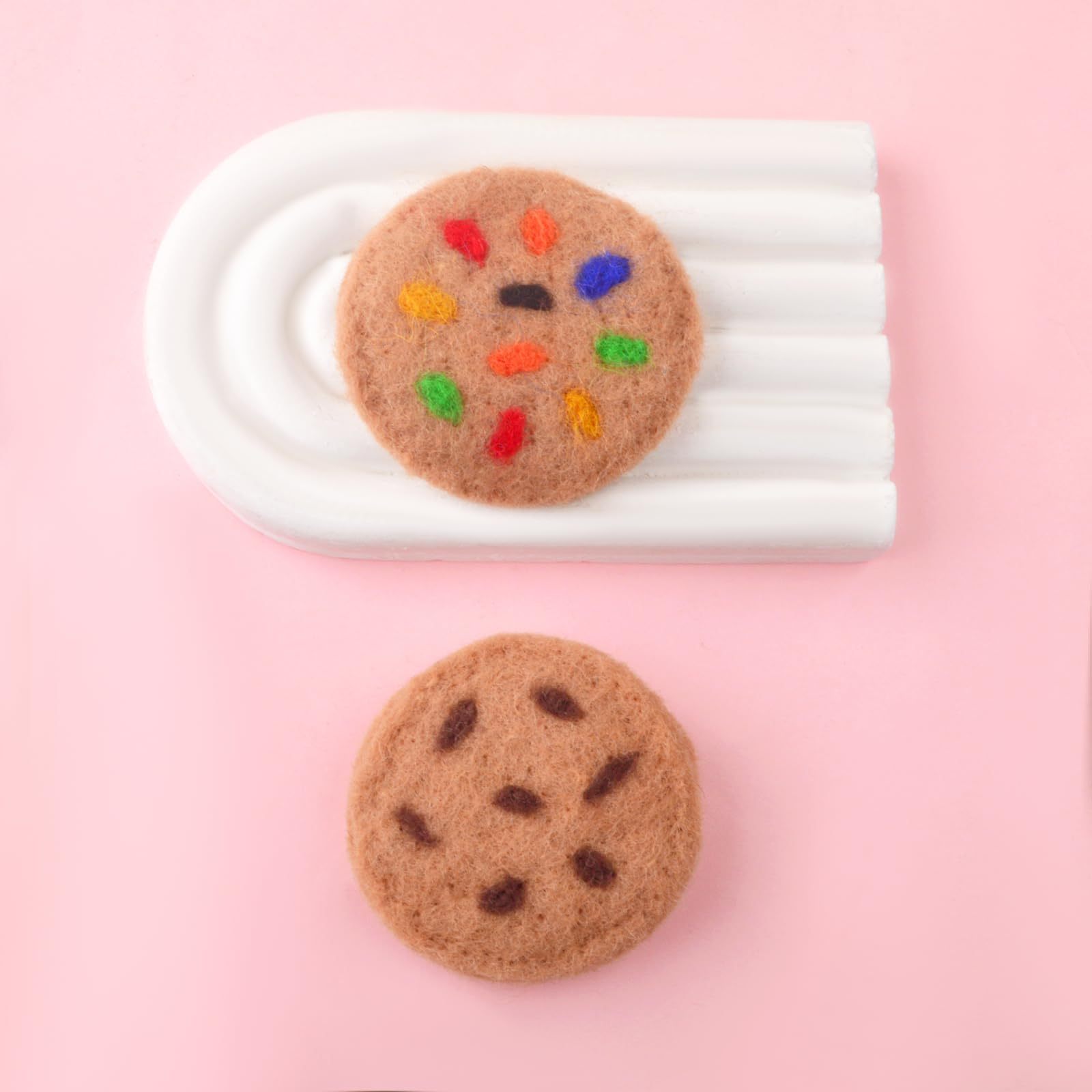 Chocolate Chip Felt Cookies Hair Clips Funny Creative Biscuit Hairpin Barrettes Simulated Food Alligator Clip 2pcs 