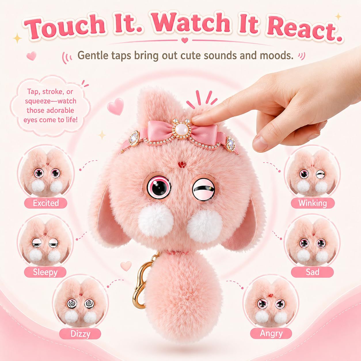 AI Plush Doll Interactive Talking Stuffed Animal Cute Smart Bag Charm